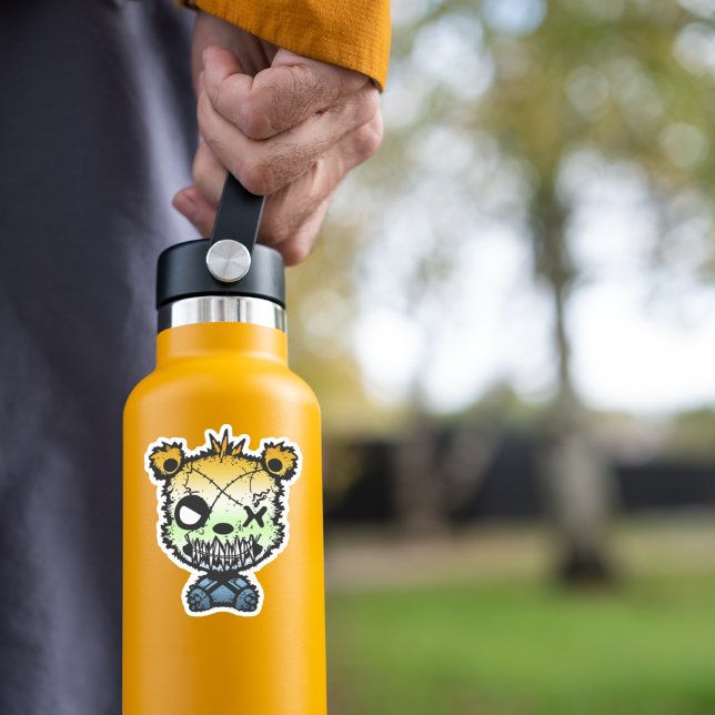 Goth AroAce Agender Pride Flag farbiger Bär Aufkleber (Von Creator hochgeladen)