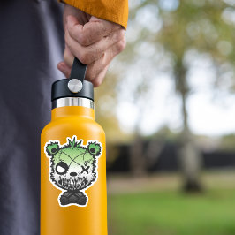 Goth Aromantic Prilag Flag gefärbter Bär Aufkleber