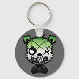 Goth Aromantic Prilag Flag gefärbter Bär Schlüsselanhänger