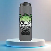 Goth Aromantic Prilag Flag gefärbter Bär