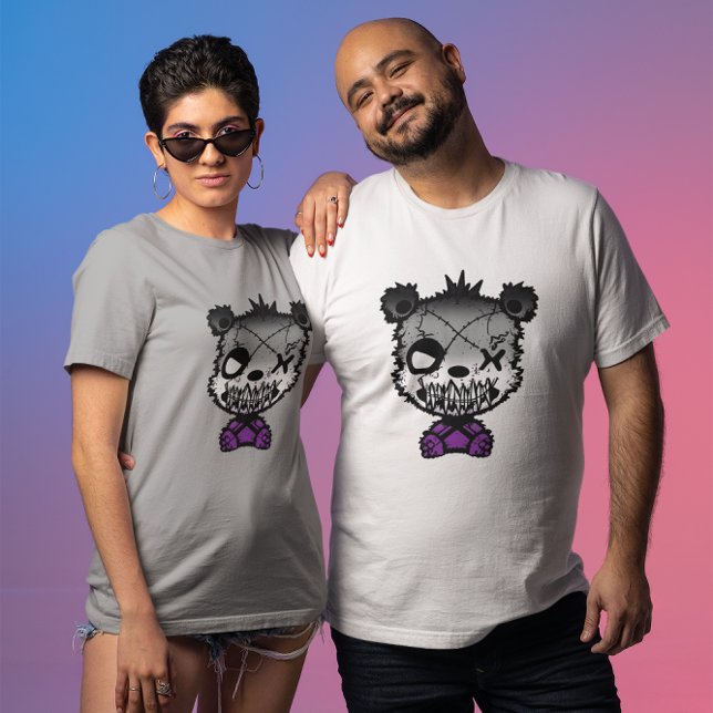 Goth Asexual Prilag Flag farbiger Bär T-Shirt (Von Creator hochgeladen)