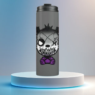Goth Asexueller Stolz Flagge Farbiger Bär Thermosbecher
