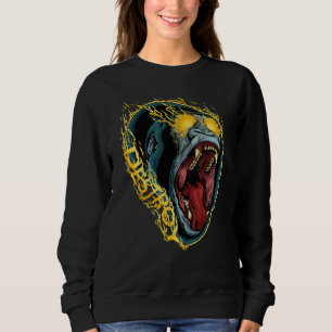 Goth Ästhetik Bad Gorilla Evil Spirit Animal Sweatshirt