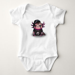 Goth Axolotl Onesie, Baby Bodysuit Strampler