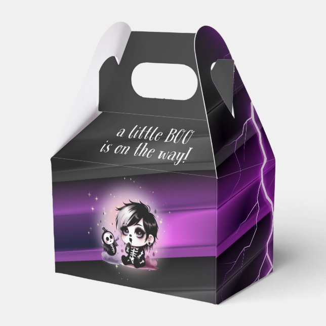 Goth Baby Boy Ghost Little Boo auf dem Weg Geschenkschachtel (Rückseite)