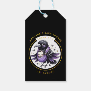 Goth Baby Boy oder Girl Shower Crow Vielen Dank Geschenkanhänger