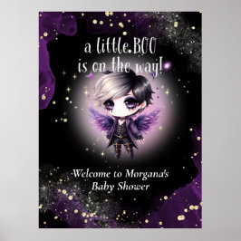 Goth Baby Duwer Gender Neutral Lila Black Crow Poster