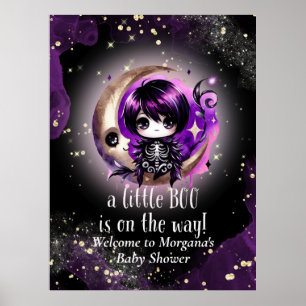 Goth Baby Duwer Gender Neutral Lila Black Crow Poster