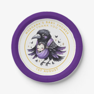 Goth Baby Girl Dusche von Crow Vielen Dank Pappteller