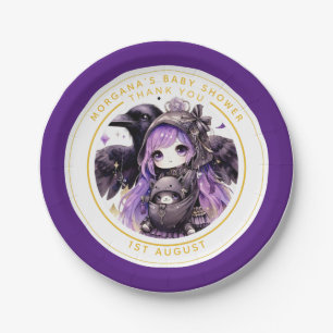 Goth Baby Girl Dusche von Crow Vielen Dank Pappteller