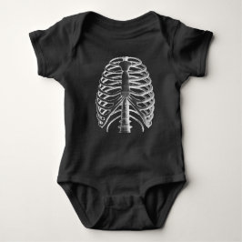 Goth Baby-Kleidung - Goth miserabeles Skeleton Baby Strampler