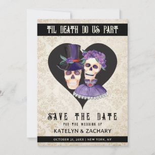Goth Bis Dass Der Tod Uns Scheidet Skelett Save The Date