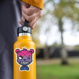 Goth Bisexual Prilag Flag farbiger Bär Aufkleber