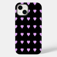 Goth Black and Pink Heart Design