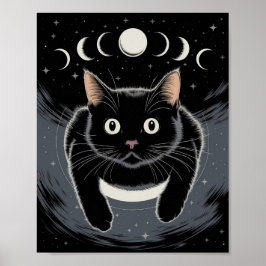 Goth Black Cat, Witzhour Black Cat Poster