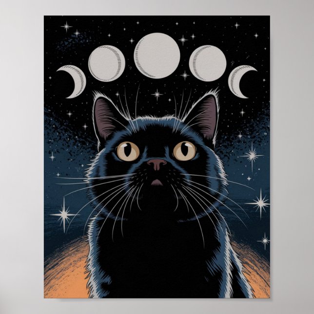 Goth Black Cat, Witzhour Black Cat Poster (Vorne)