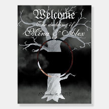 Goth Black Dark Forest Foto Hochzeit Willkommen