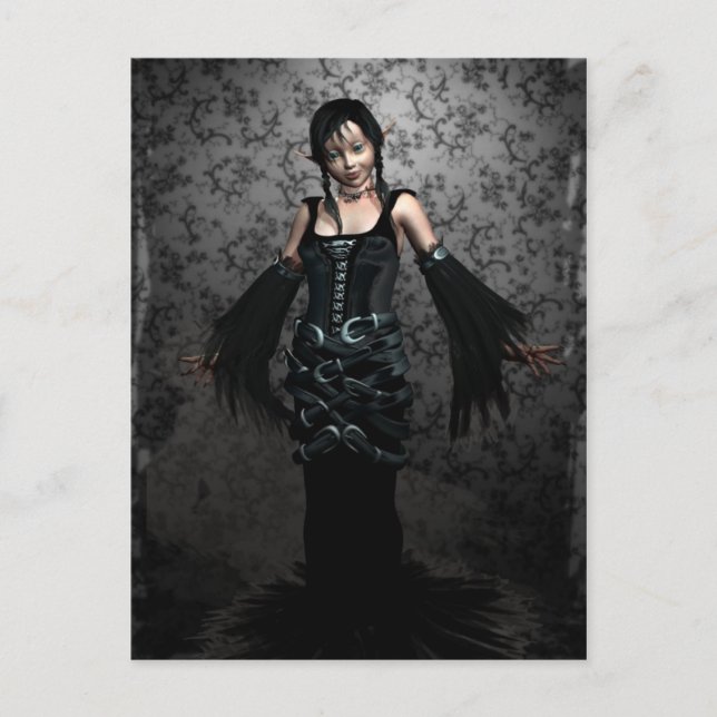 Goth Black Postcard Postkarte (Vorderseite)