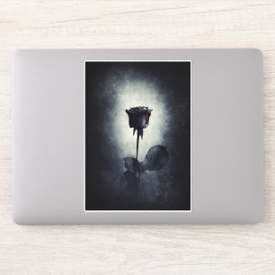 Goth Black Rose Dripping Blood Macabre Aufkleber