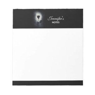 Goth Black Rose Dripping Blood Macabre Notizblock