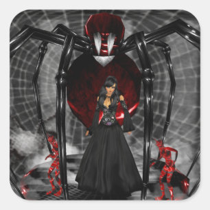 Goth Black Spider Stickers