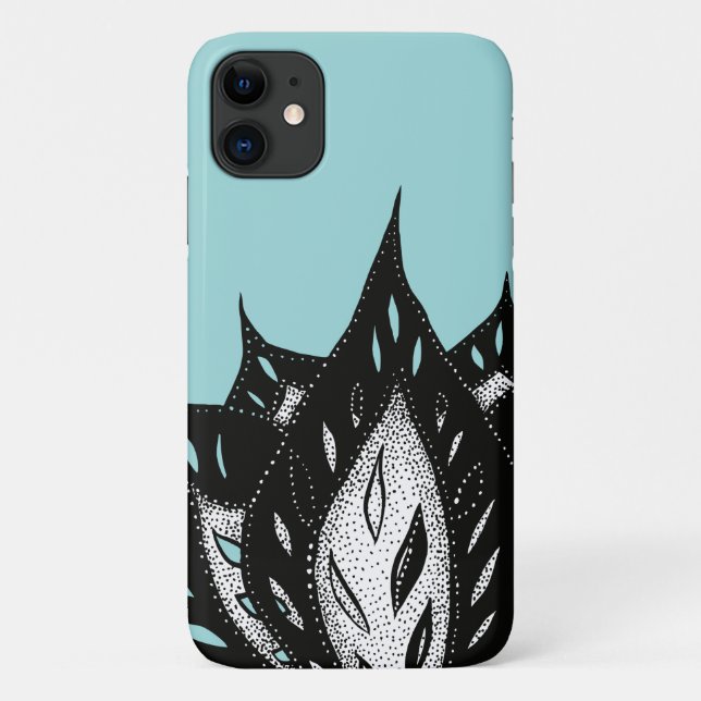 Goth Blume abstraktes Tätowierdesign Case-Mate iPhone Hülle (Rückseite)