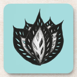Goth Blume abstraktes Tätowierdesign Getränkeuntersetzer