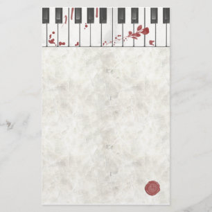 Goth blutbefleckt Klavier-Briefpapier Briefpapier