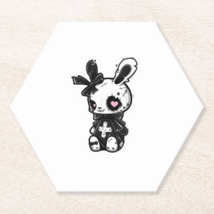 Goth Bunny Kawaii Rabbit E-Girl Niedlich Gothic Ou Untersetzer