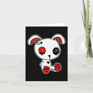 Goth Bunny Lazy Halloween Kostüm Beängstigend Goth Karte