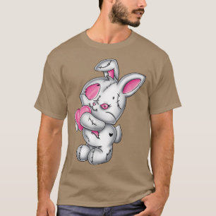 Goth Bunny Niedlich Creepy Emo Gothic Weißes Sonne T-Shirt