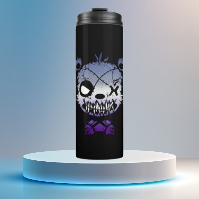 Goth Butch Lesbian Pride Flag farbiger Bär Thermosbecher (Von Creator hochgeladen)