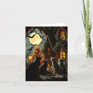 Goth Cat Christmas Feiertagskarte