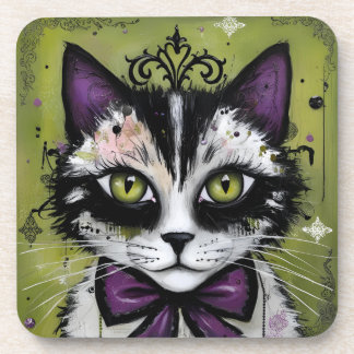 Goth Cat Getränkeuntersetzer