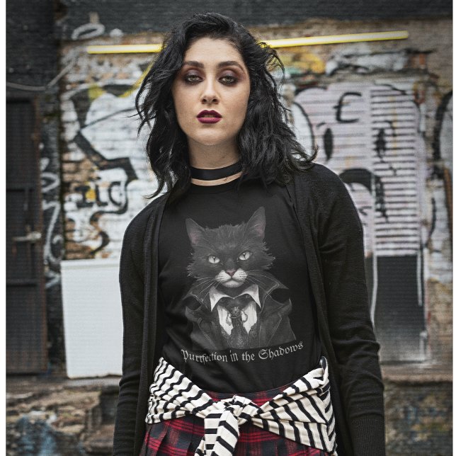 Goth Cat Gothic Feline Whimsygoth Grunge T-Shirt (Von Creator hochgeladen)