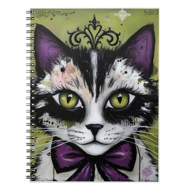 Goth Cat Notizblock (Vorderseite)