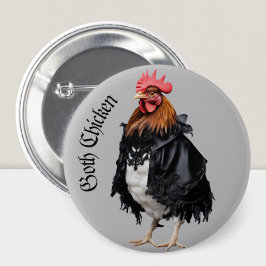 Goth Chicken Gothic grunge Hexy Button