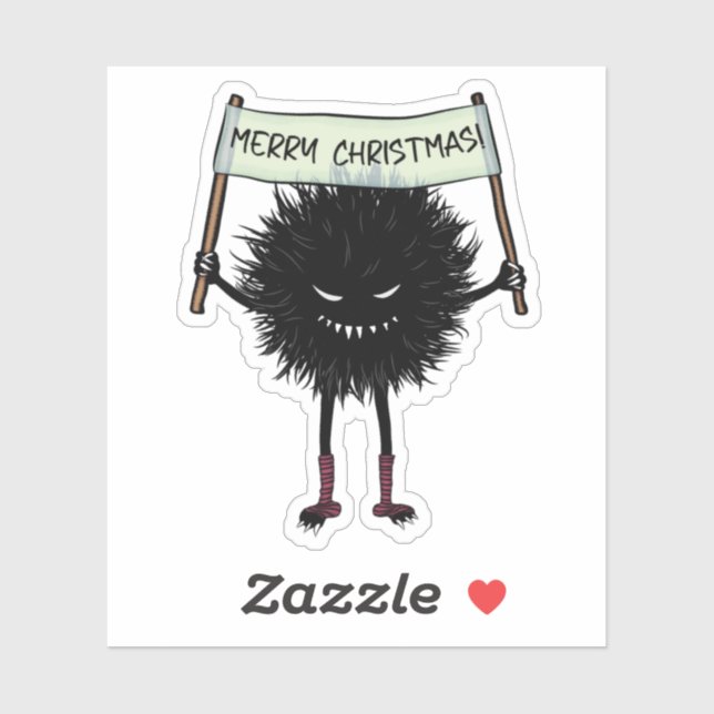 Goth Christmas Character Evil Bug Aufkleber (Blatt)