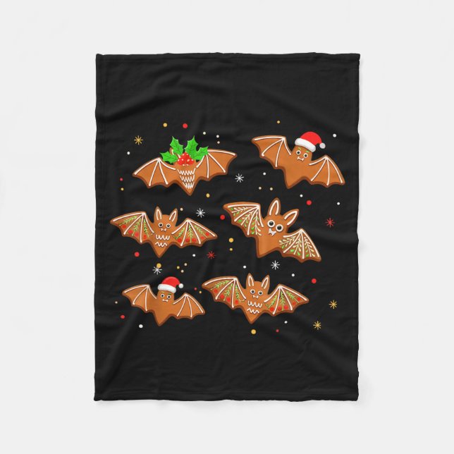Goth Christmas Shirt For Kids, Soky Cute Bat Ginge Fleecedecke (Vorderseite)
