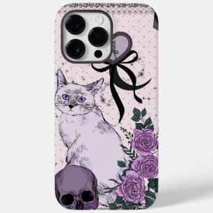 Goth Coquette Katzen-Handyhülle – Rosa & Schwarz Case-Mate iPhone 14 Pro Max Hülle