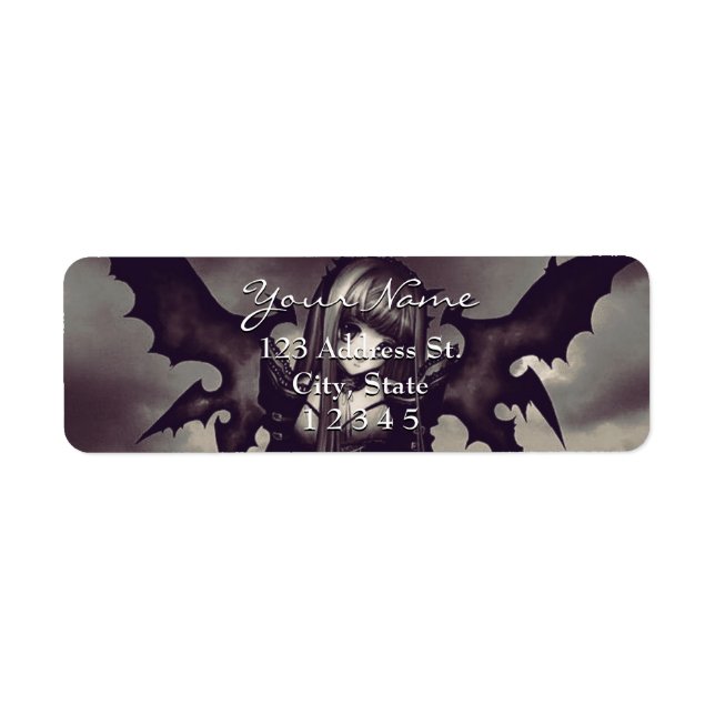 Goth Dark Anime Fairy Rücksendeadresse (Vorne)