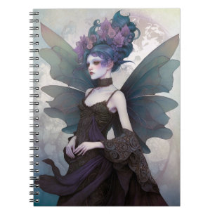Goth Dark Fairy Girl Fantasy Art Notizblock