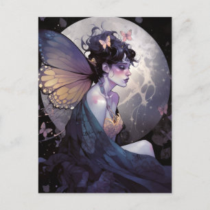 Goth Dark Fairy Girl Fantasy Art Postkarte