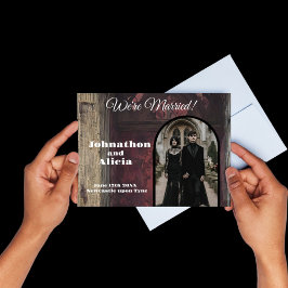 Goth Dark Moody Wedding Ankündigungspostkarte
