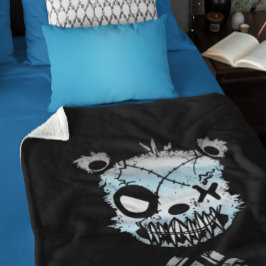 Goth Demiboy Pride Flag gefärbter Bär Sherpadecke