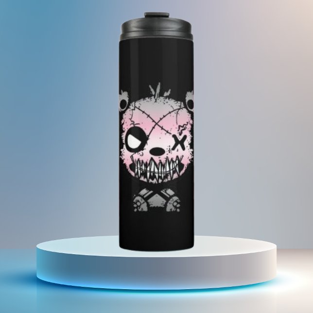 Goth Demigirl Pride Flag farbiger Bär Thermosbecher (Von Creator hochgeladen)