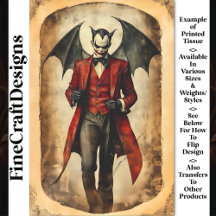 Goth Devil Vampire Sinister Makeup BB3 Decoupage