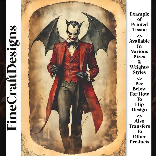 Goth Devil Vampire Sinister Makeup BB3 Decoupage Seidenpapier (Von Creator hochgeladen)