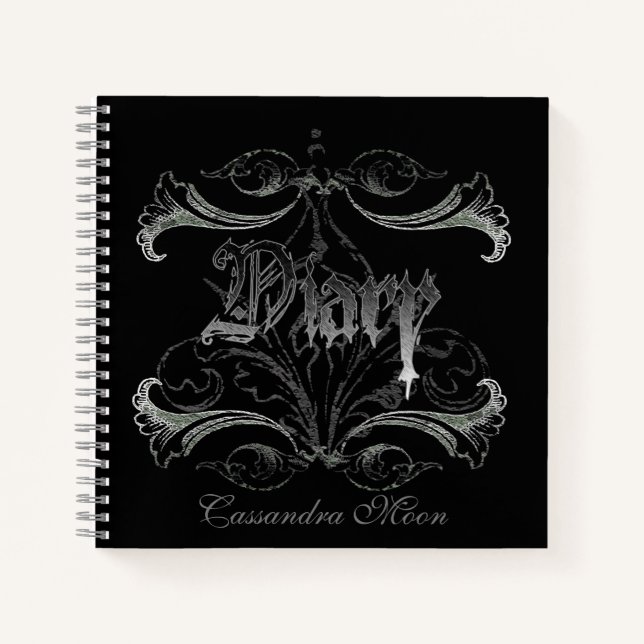 Goth Diary Personalisiert Notizbuch (Vorderseite)