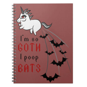 Goth Einhornnotizbuch Notizblock